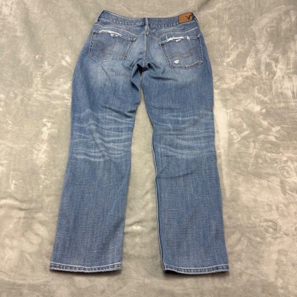 American Eagle Outfitters Womens Tomgirl Distressed Button Fly Jeans Size 6 - Picture 2 of 13
